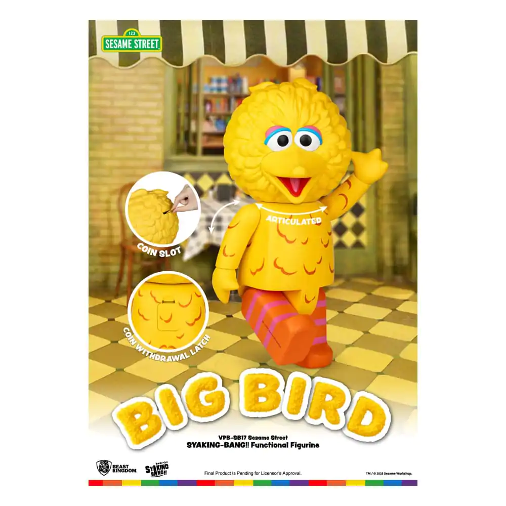Sesame Street Syaking Bang Series PVC Sparbüchse Big Bird 49 cm Produktfoto