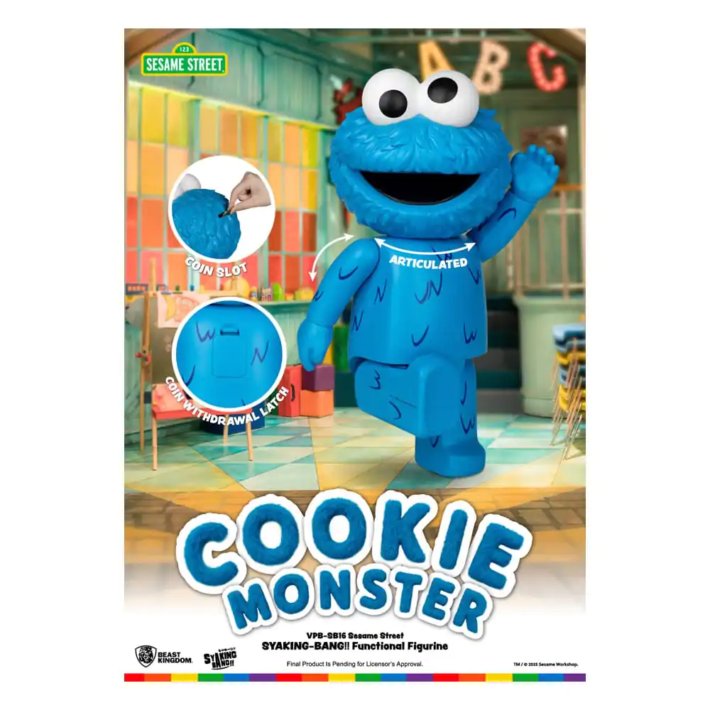 Sesame Street Syaking Bang Series PVC Spardose Cookie Monster 47 cm Produktfoto