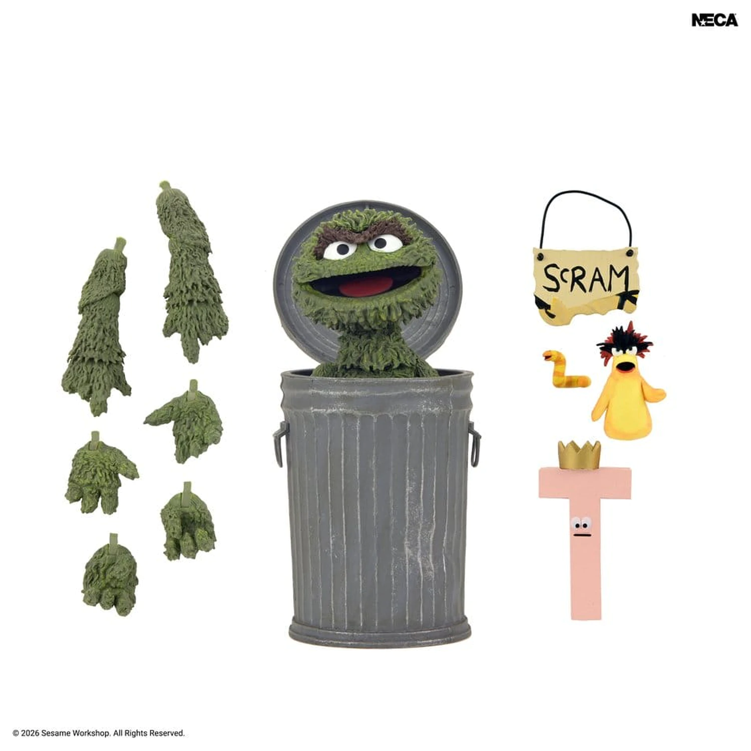 Sesame Street Ultimate Actionfigur Oscar the Grouch 18 cm Produktfoto