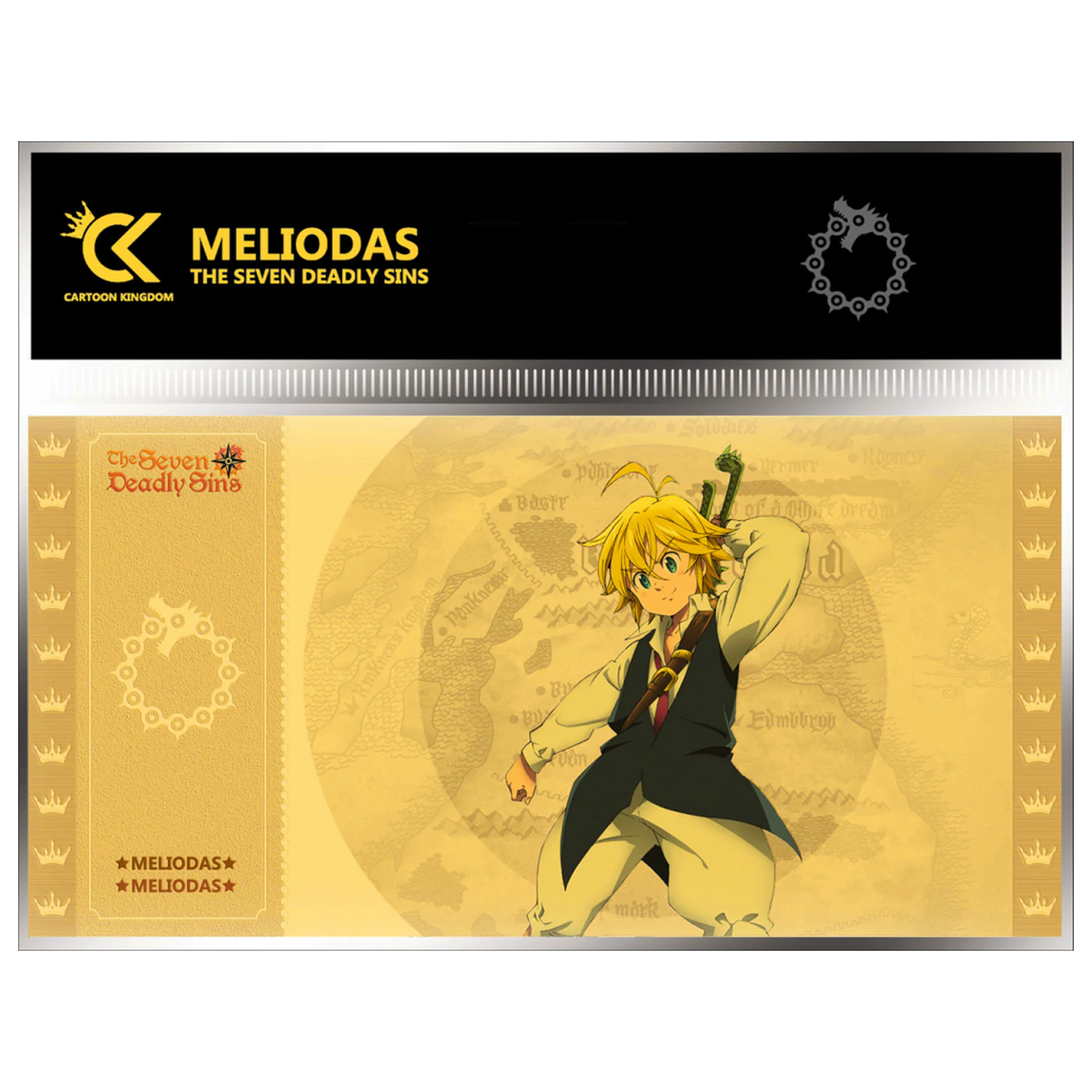 Seven Deadly Sins Meliodas Goldenes Ticket Produktfoto