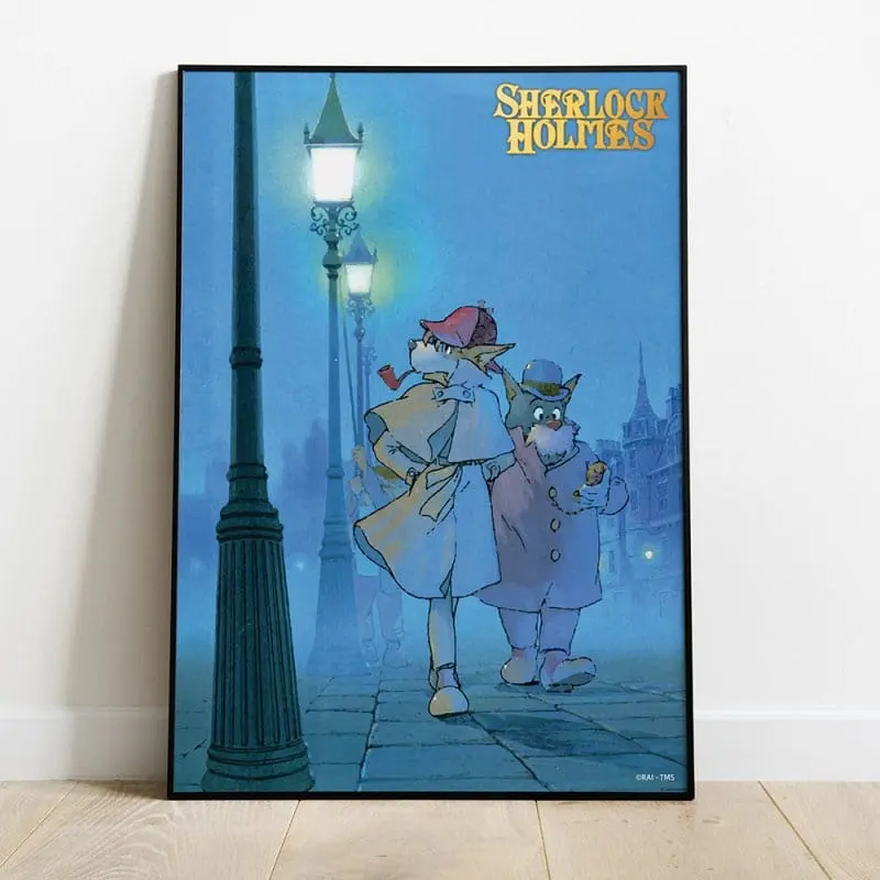 Sherlock Holmes hölzern Wall Art Sherlock vs Moriarty 35 x 50 cm Produktfoto
