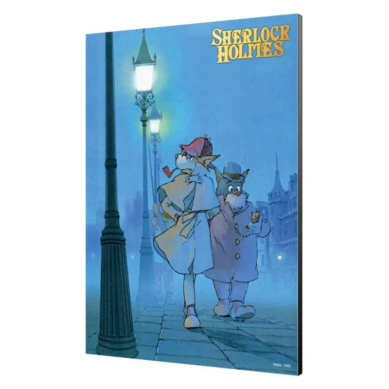 Sherlock Holmes hölzern Wall Art Sherlock vs Moriarty 35 x 50 cm Produktfoto