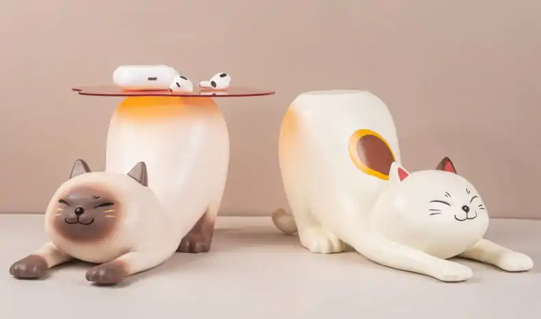 Shitaukeno Neko Figur Siamese Cat 20 cm Produktfoto