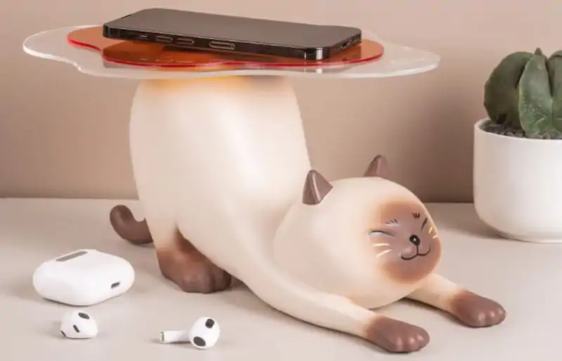Shitaukeno Neko Figur Siamese Cat 20 cm Produktfoto