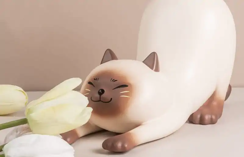 Shitaukeno Neko Figur Siamese Cat 20 cm Produktfoto