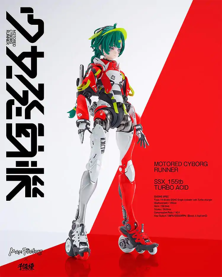 Shojo-Hatsudoki Actionfigur Motored Cyborg Runner SSX_155tb Turbo Acid 17 cm Produktfoto