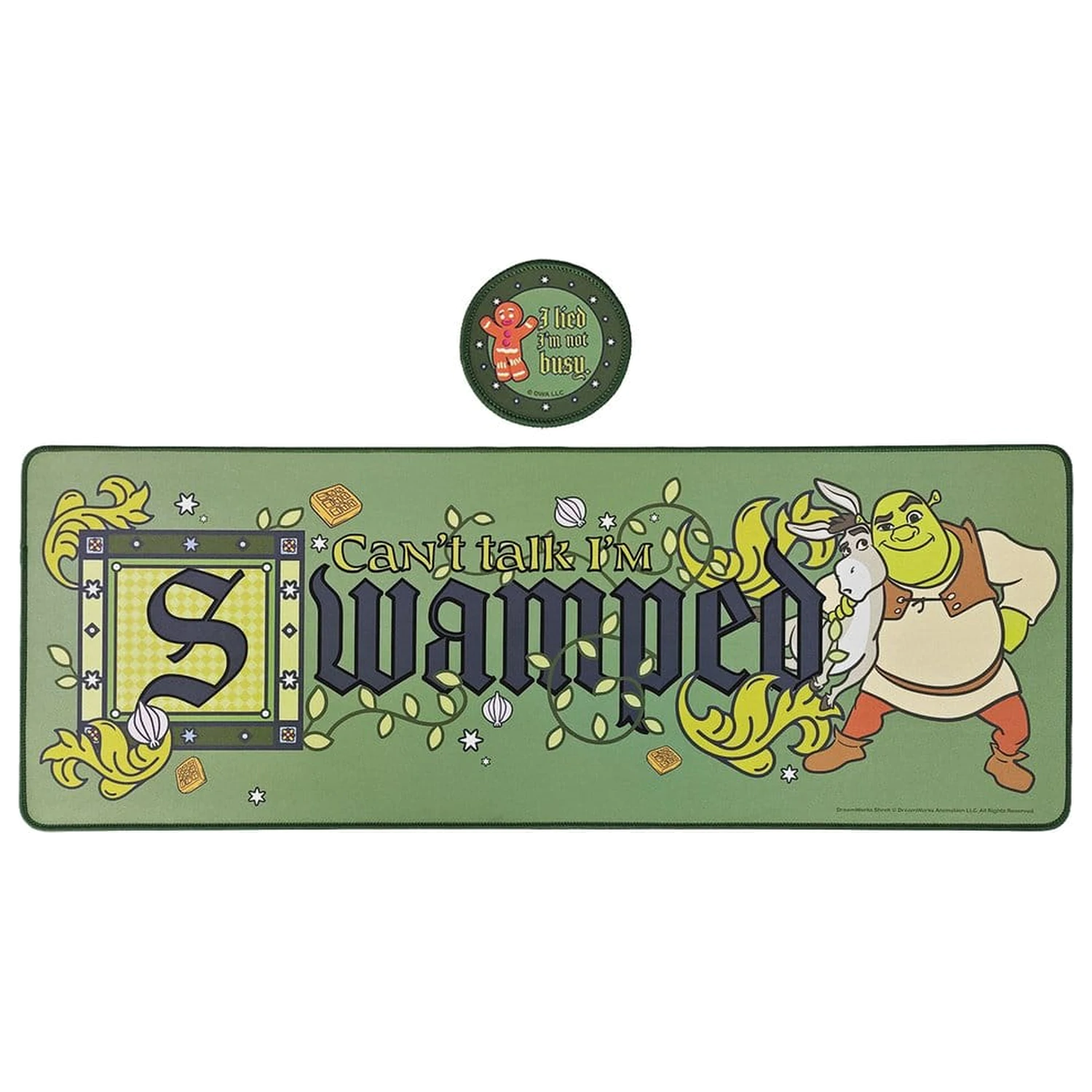 Shrek Schreibtischunterlage & Untersetzer Set Produktfoto