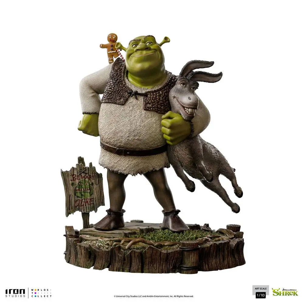 Shrek Deluxe Art Scale Statue 1/10 Shrek, Donkey and The Gingerbread Man 26 cm Produktfoto