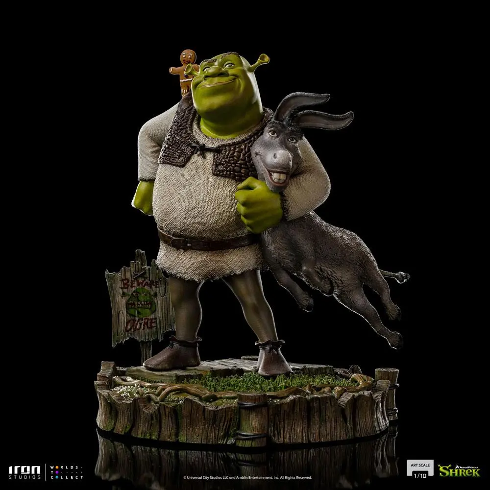 Shrek Deluxe Art Scale Statue 1/10 Shrek, Donkey and The Gingerbread Man 26 cm Produktfoto