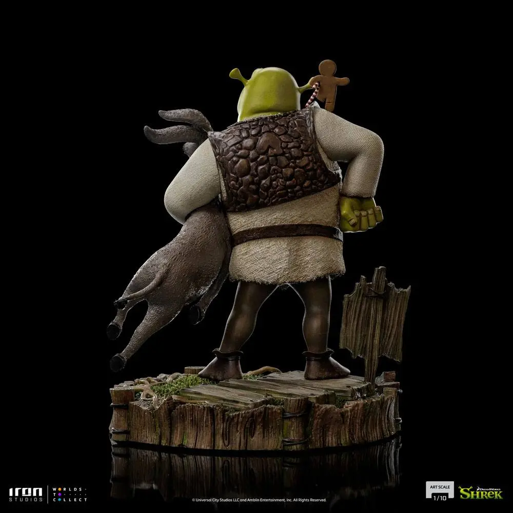 Shrek Deluxe Art Scale Statue 1/10 Shrek, Donkey and The Gingerbread Man 26 cm Produktfoto