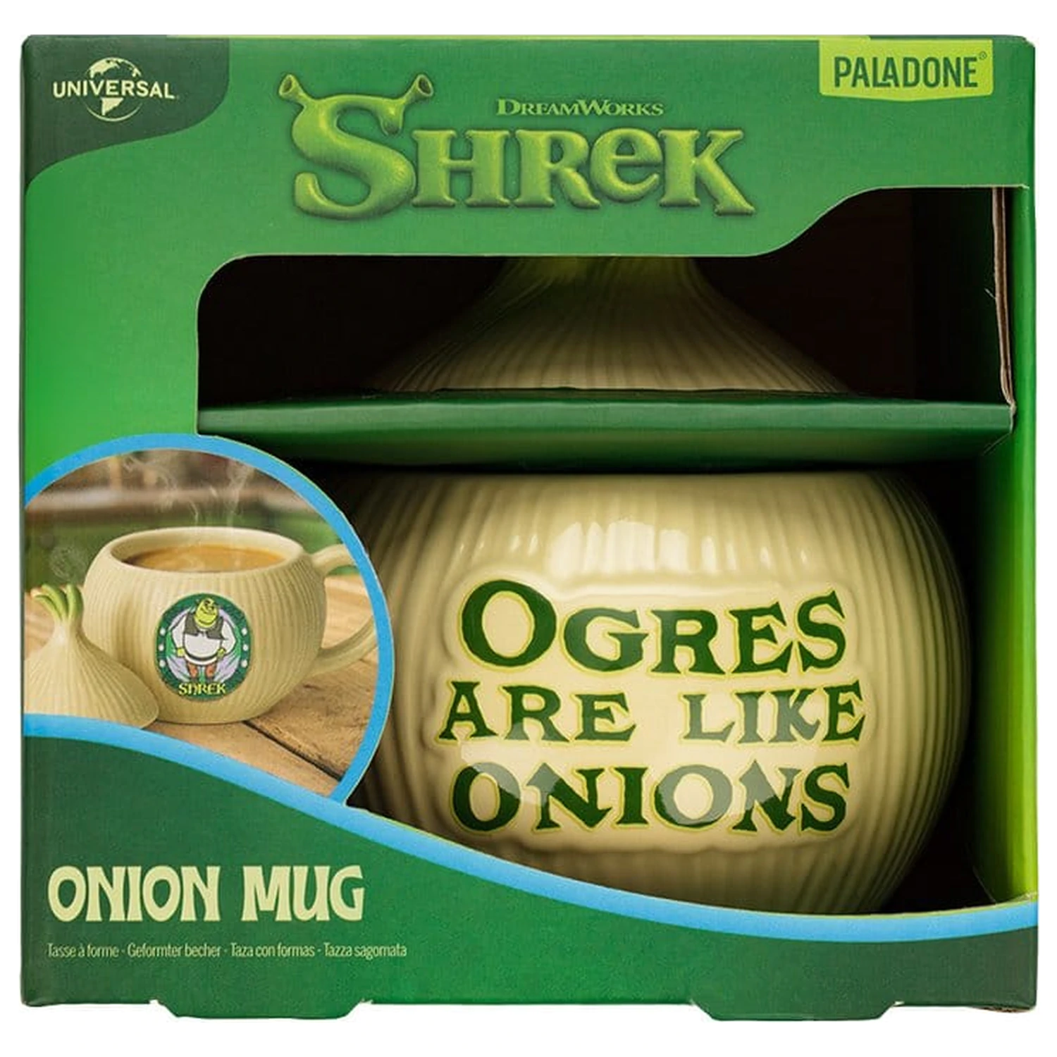Shrek Tasse Onion mit Deckel Produktfoto