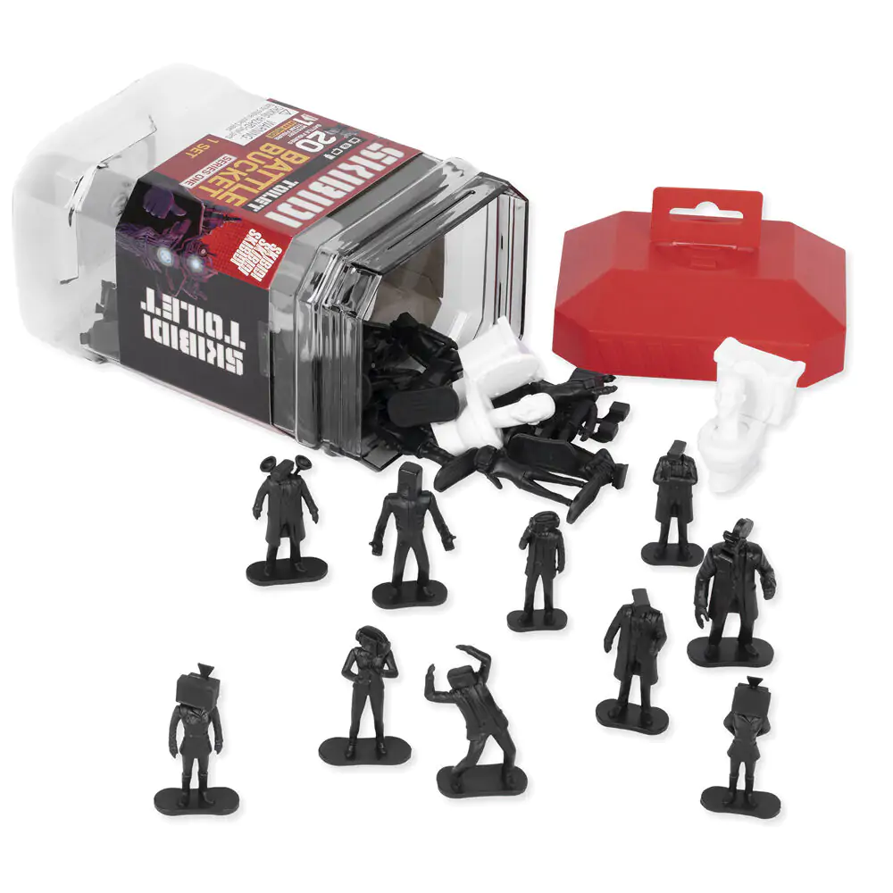 Skibidi Toilet Battle Bucket 20-er Pack Figuren Produktfoto