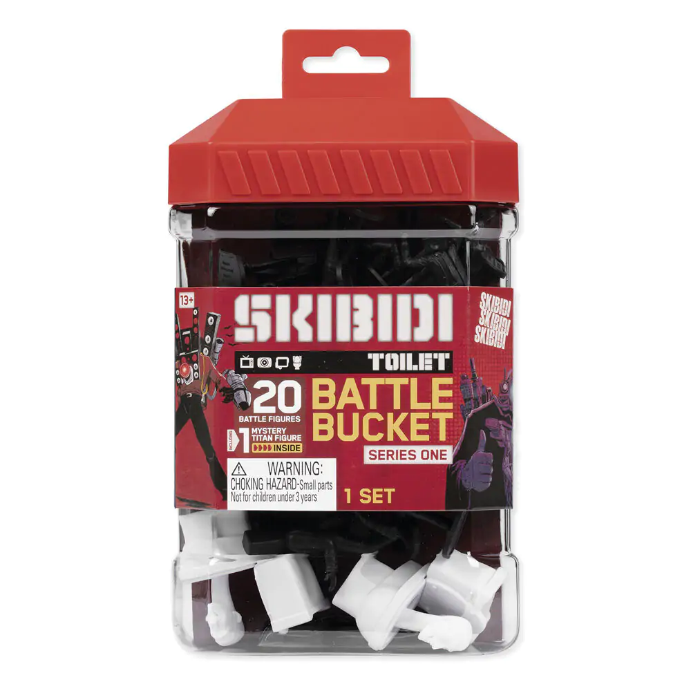 Skibidi Toilet Battle Bucket 20-er Pack Figuren Produktfoto