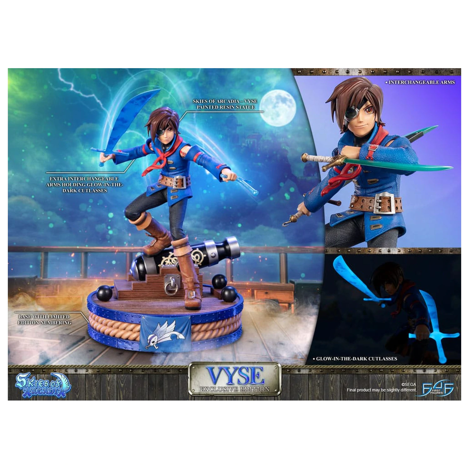Skies of Arcadia Statue Vyse Exclusive Edition 31 cm Produktfoto