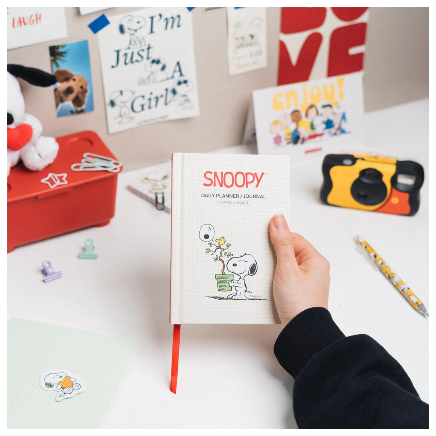 Snoopy A6 undatierter Tagesplaner Produktfoto