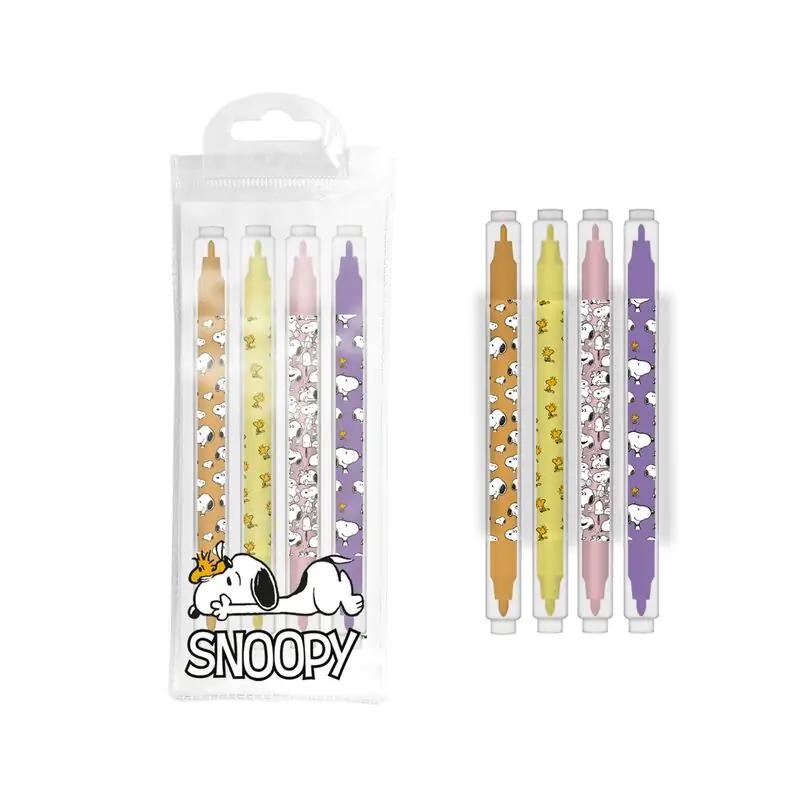 Snoopy Lazy Days Packung mit 4 Textmarkern Produktfoto