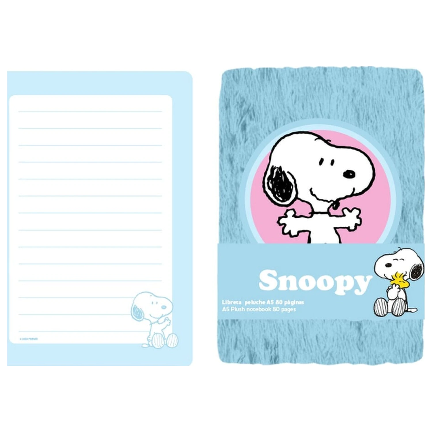 Snoopy Peanuts A5 Plüsch Notizbuch Produktfoto