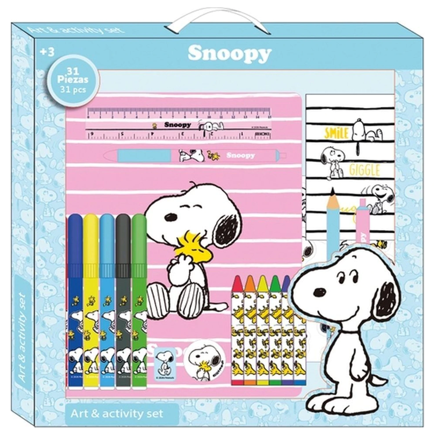 Snoopy Peanuts Aktivität set 31 Teile Produktfoto