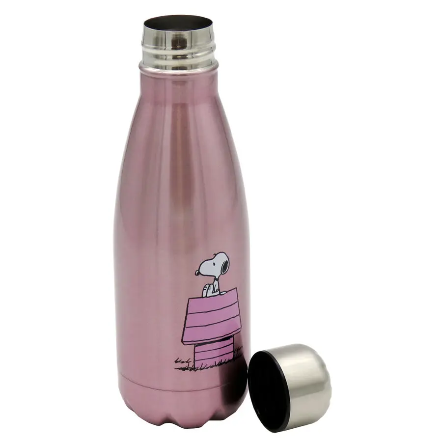 Snoopy Pink Kennel Edelstahl Flasche 550ml Produktfoto
