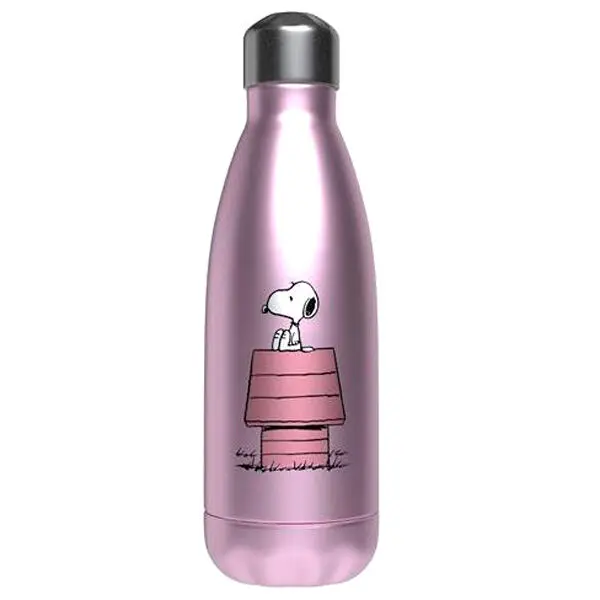 Snoopy Pink Kennel Edelstahl Flasche 550ml Produktfoto