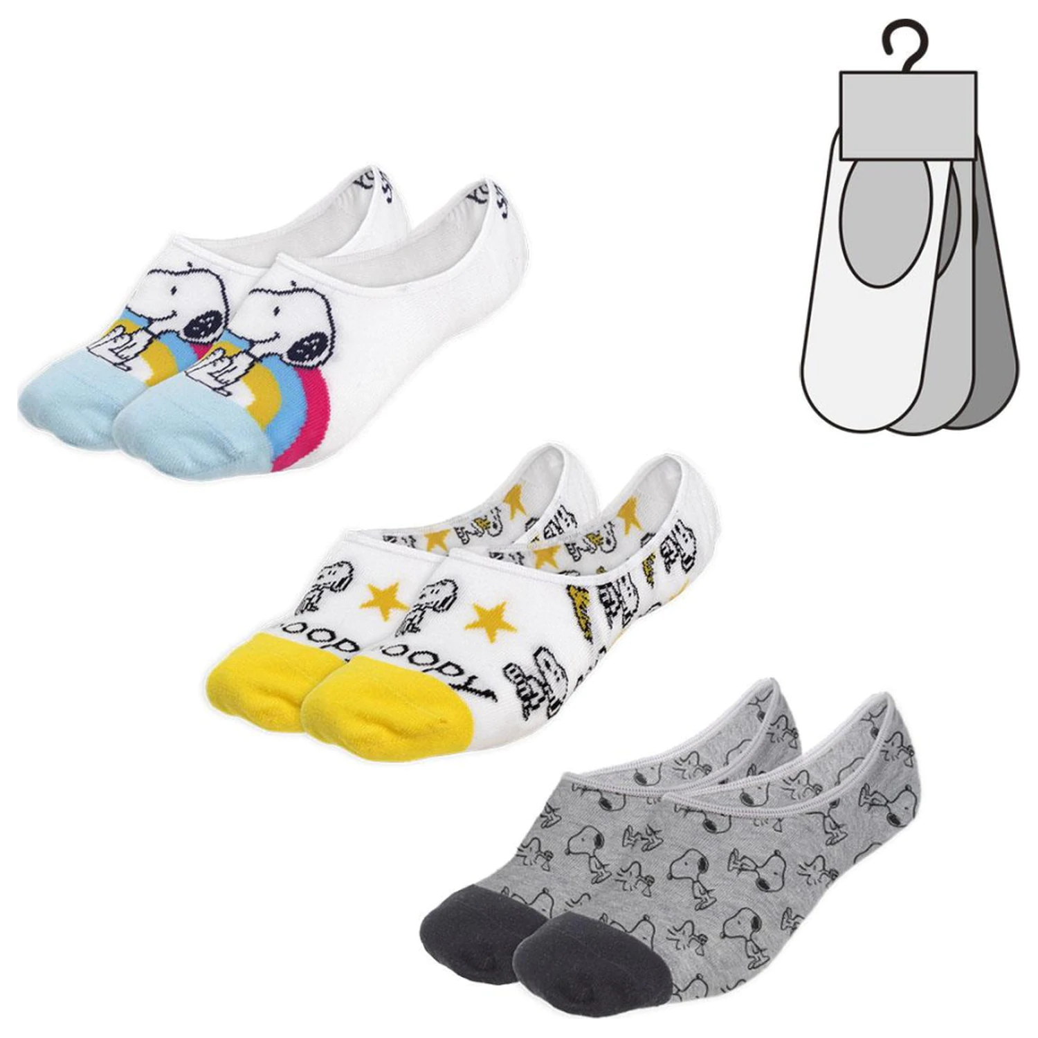 Snoopy Star Erwachsene Geheimsocken Packung 36/40 Produktfoto