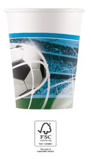 Soccer Fans, Soccer Pappbecher 8er-Pack 200 ml FSC Produktfoto