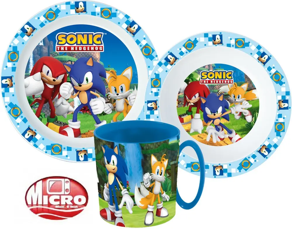 Sonic the Hedgehog Geschirr-Set, Mikro-Kunststoff-Set Produktfoto