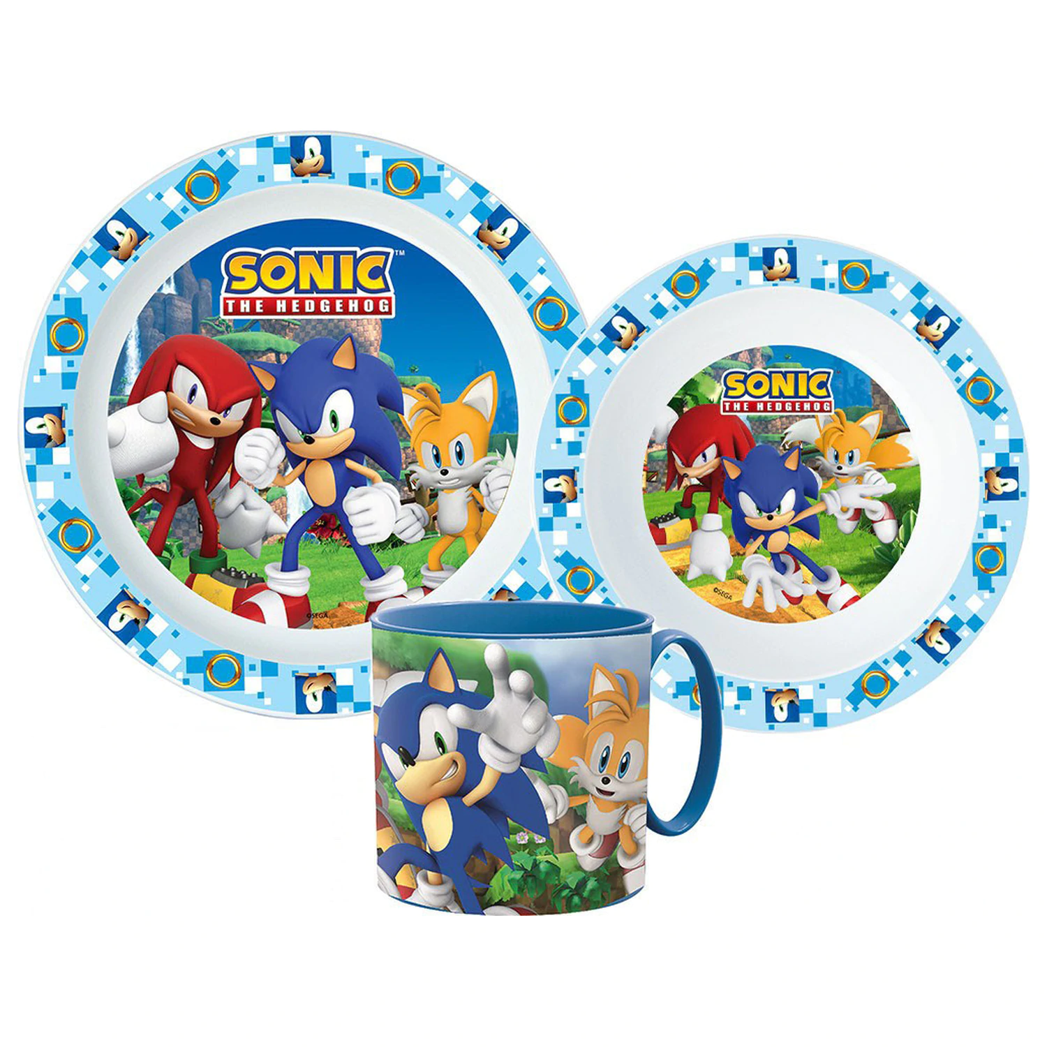 Sonic Adventure Geschirr Set, Mikroplastik Set mit Tasse 265 ml Produktfoto