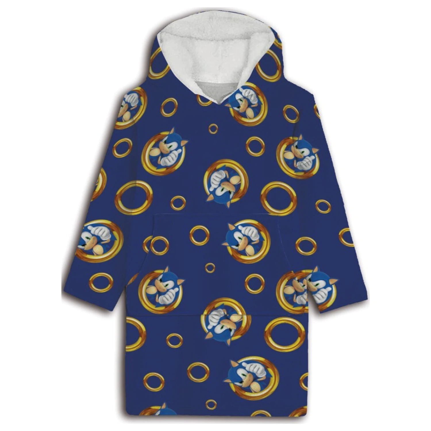 Sonic Plüsch-Fleece-tragbare Decke, Poncho für 7-14 Jahre Produktfoto