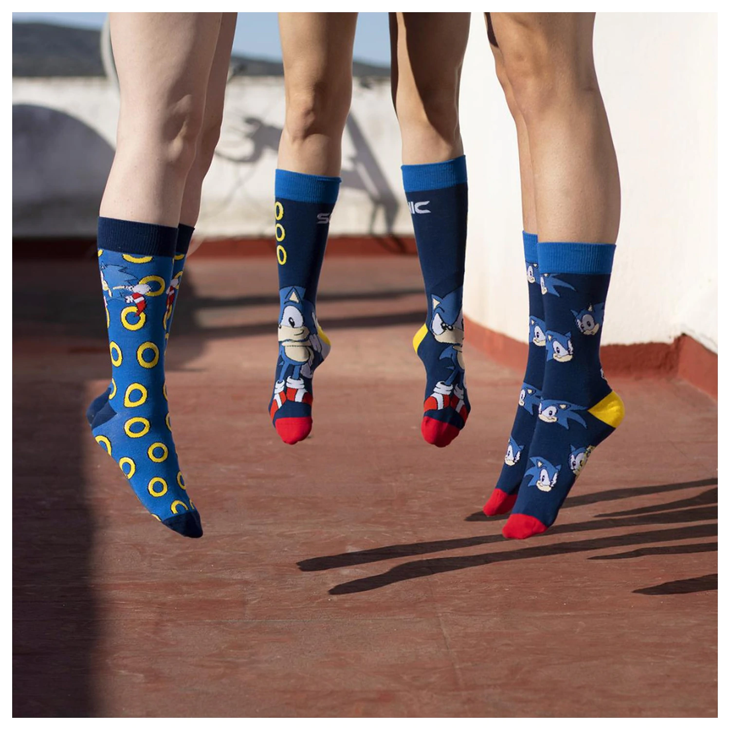 Sonic Face Erwachsene lange Socken 35/41 Produktfoto