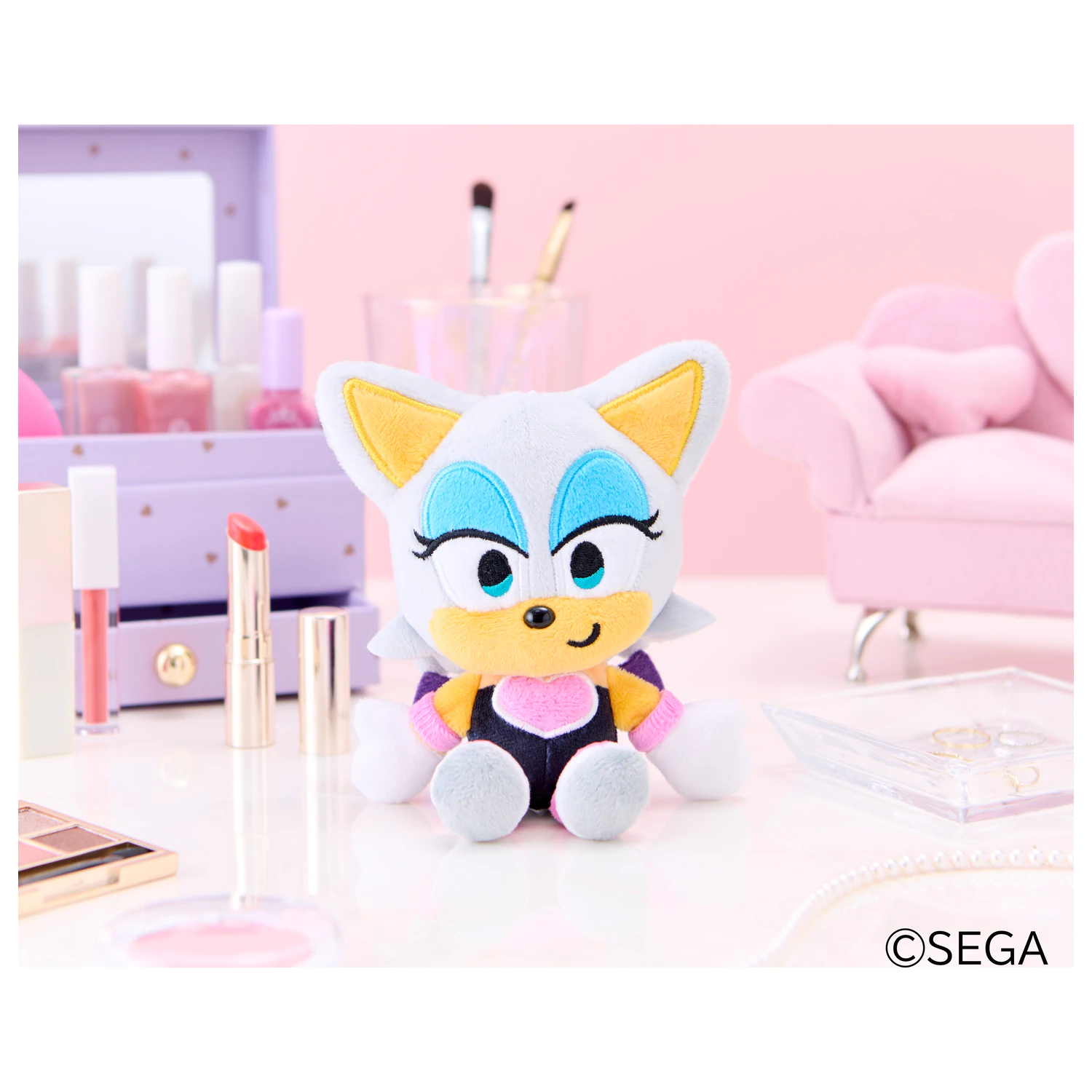 SONIC & FRIENDS Rouge Maskottchen Plüschtier 16cm Produktfoto