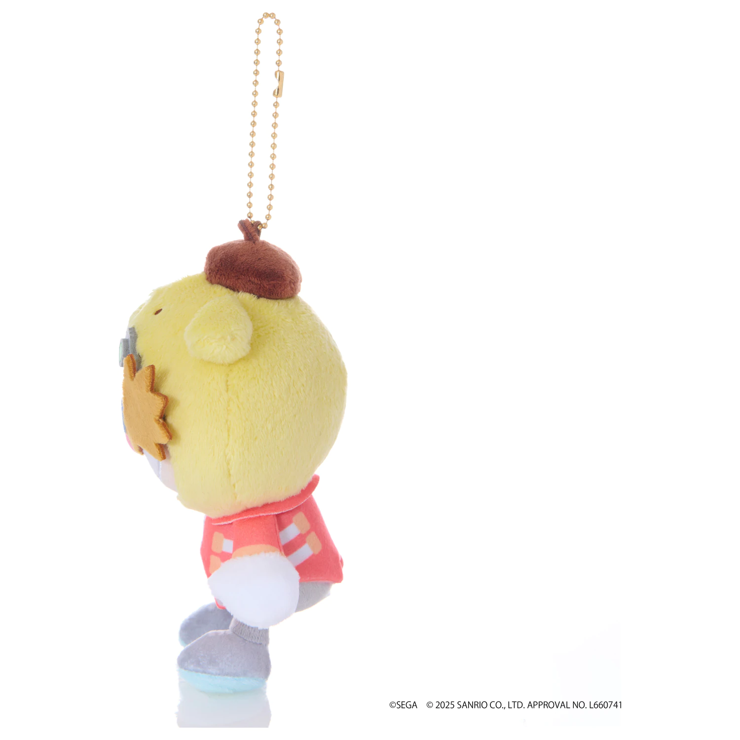 Sonic & Friends x Sanrio Dr. Eggman x P25pxompurin Maskottchen Plüsch 8 cm Produktfoto