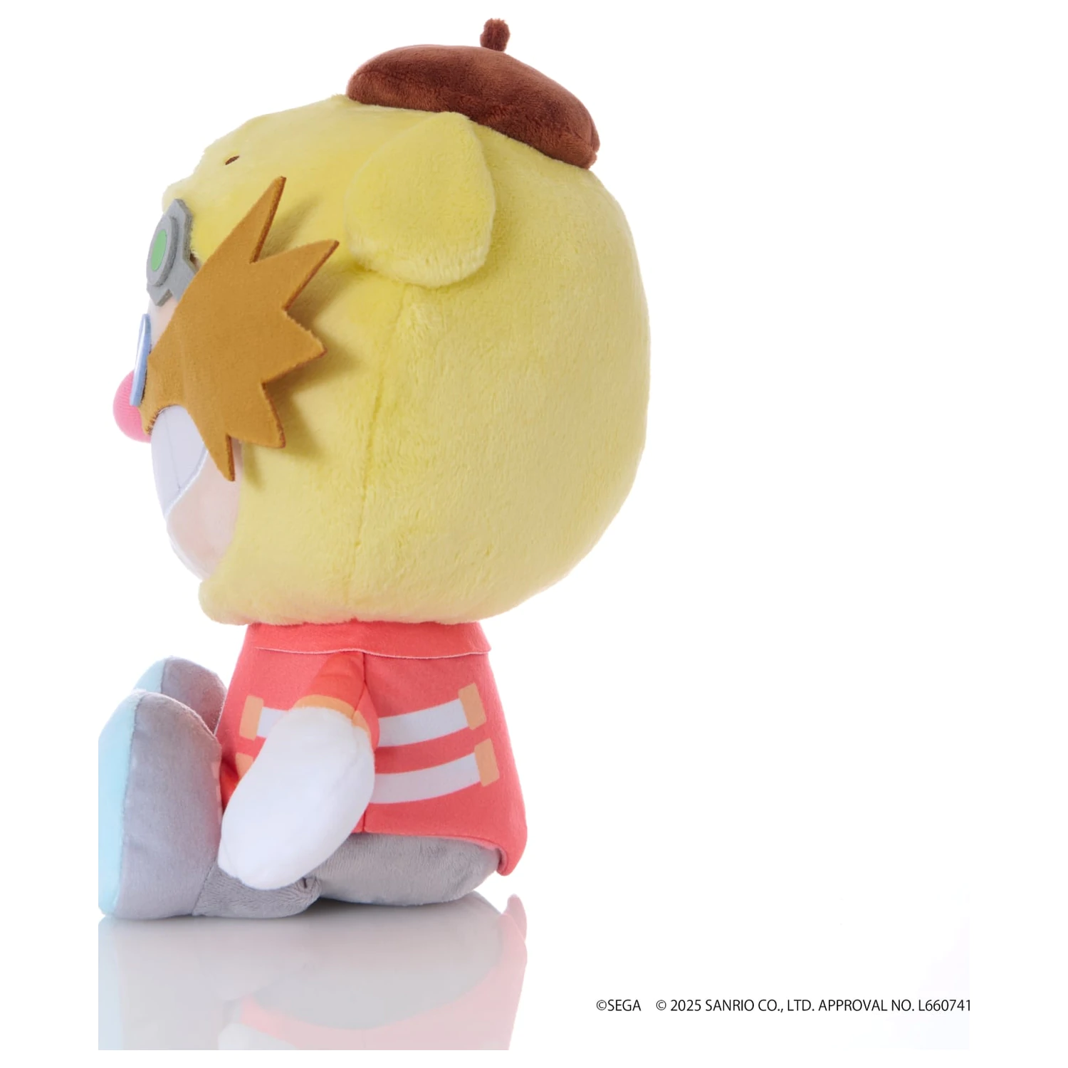 Sonic & Friends X Sanrio Dr. Eggman X Pompompurin Plüschfigur 24cm Produktfoto