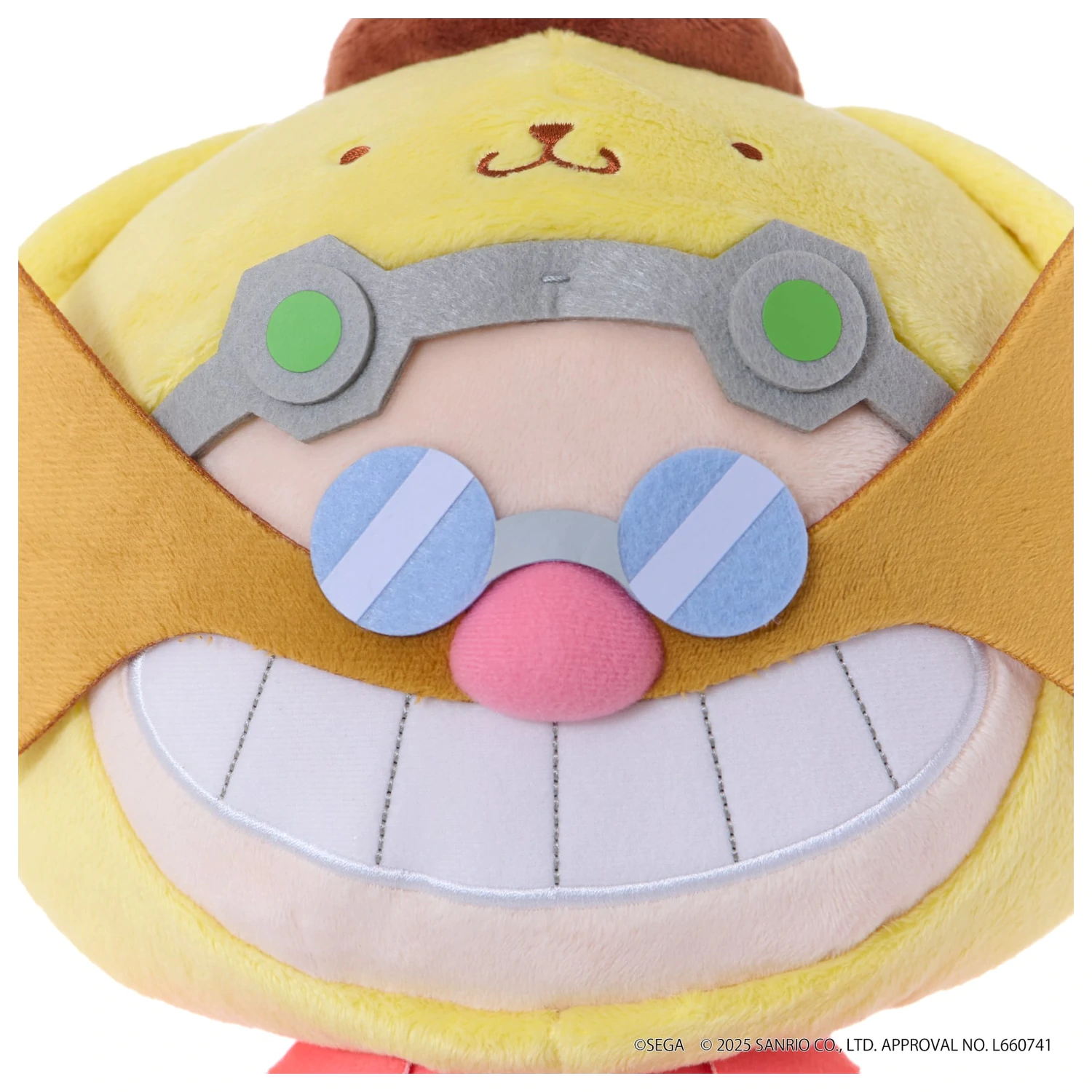 Sonic & Friends X Sanrio Dr. Eggman X Pompompurin Plüschfigur 24cm Produktfoto