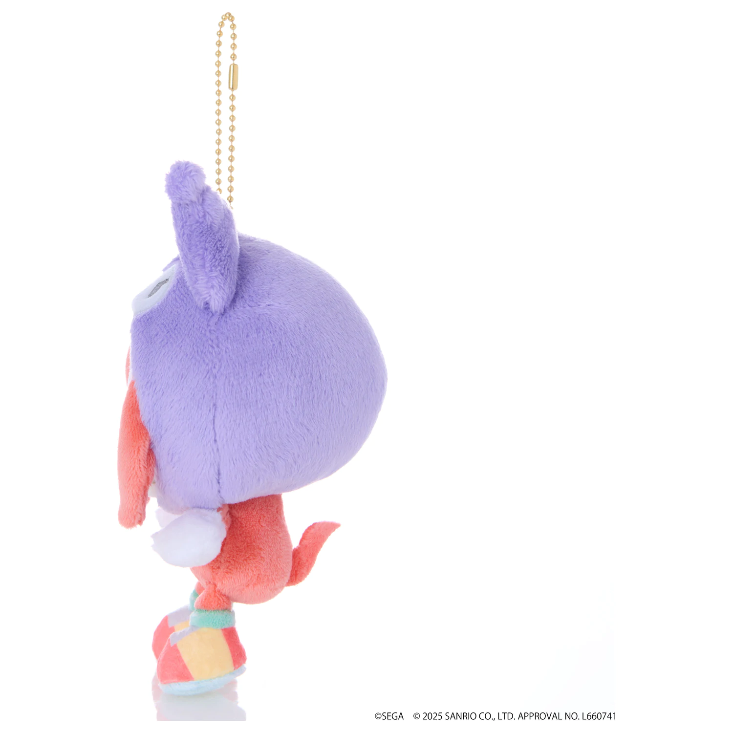 SONIC & FRIENDS X SANRIO Knuckles x Kuromi Maskottchen Plüsch 8cm Produktfoto