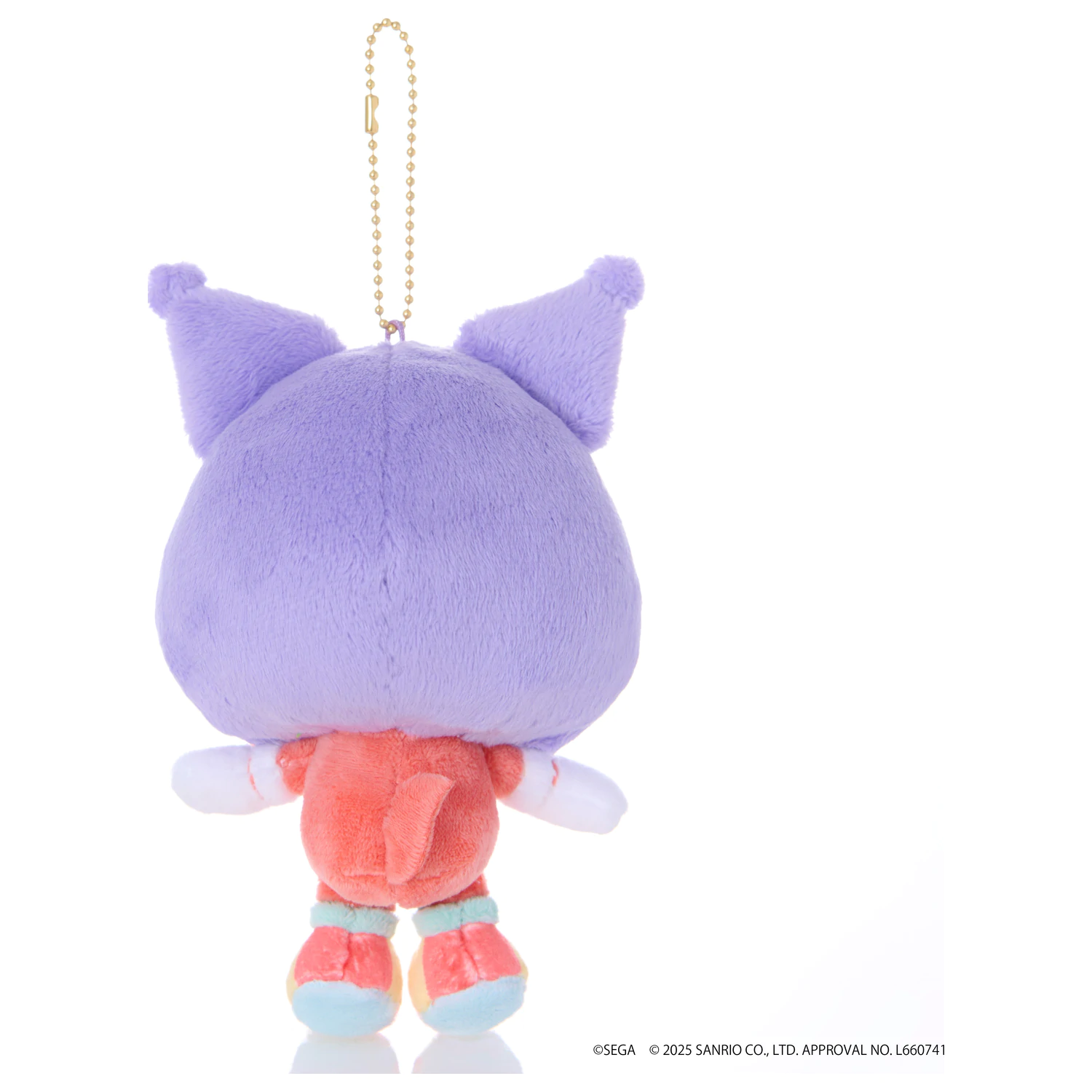 SONIC & FRIENDS X SANRIO Knuckles x Kuromi Maskottchen Plüsch 8cm Produktfoto
