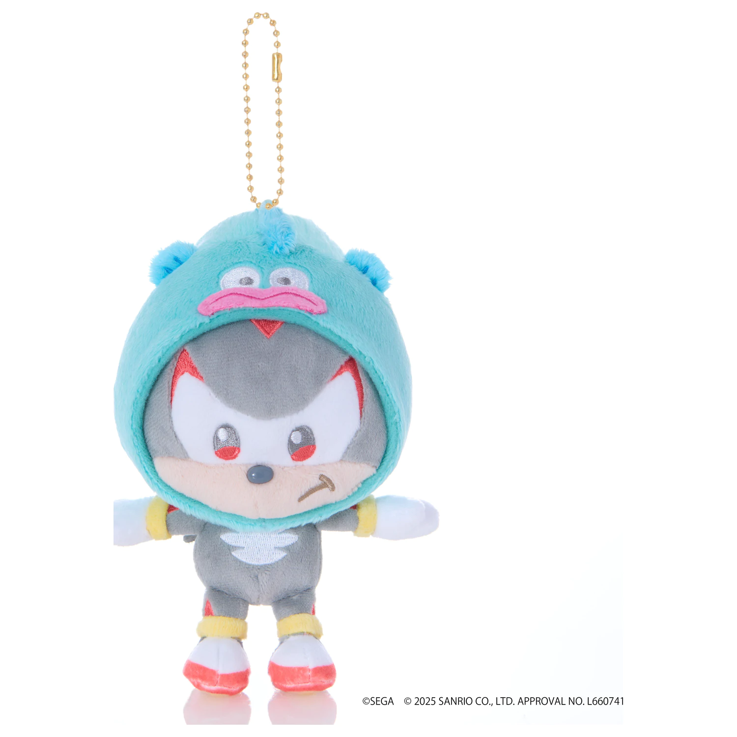 Sonic & Friends X Sanrio Shadow X Hangyodon Maskottchen Plüschtier 8cm Produktfoto