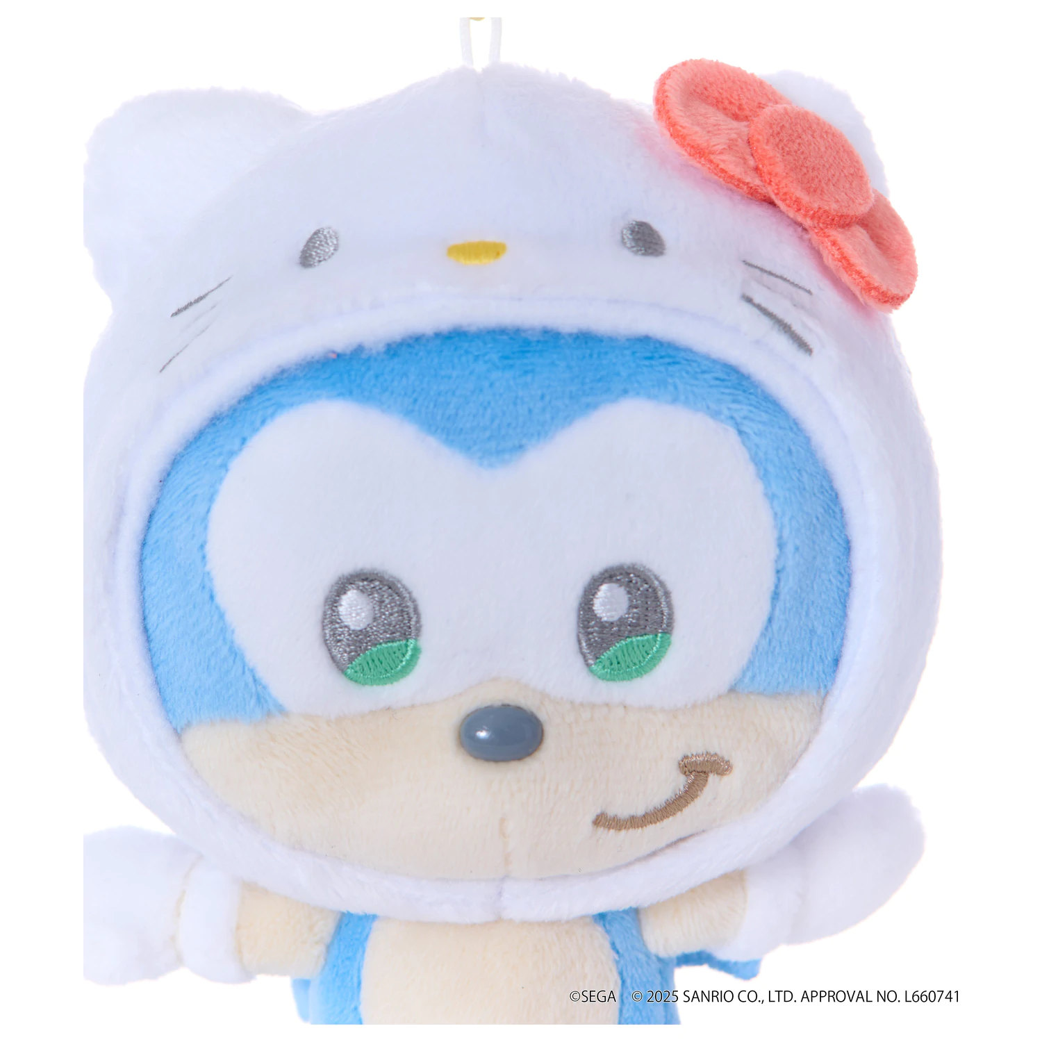 SONIC & FRIENDS x SANRIO Sonic x Hello Kitty Maskottchen Plüsch 8cm Produktfoto