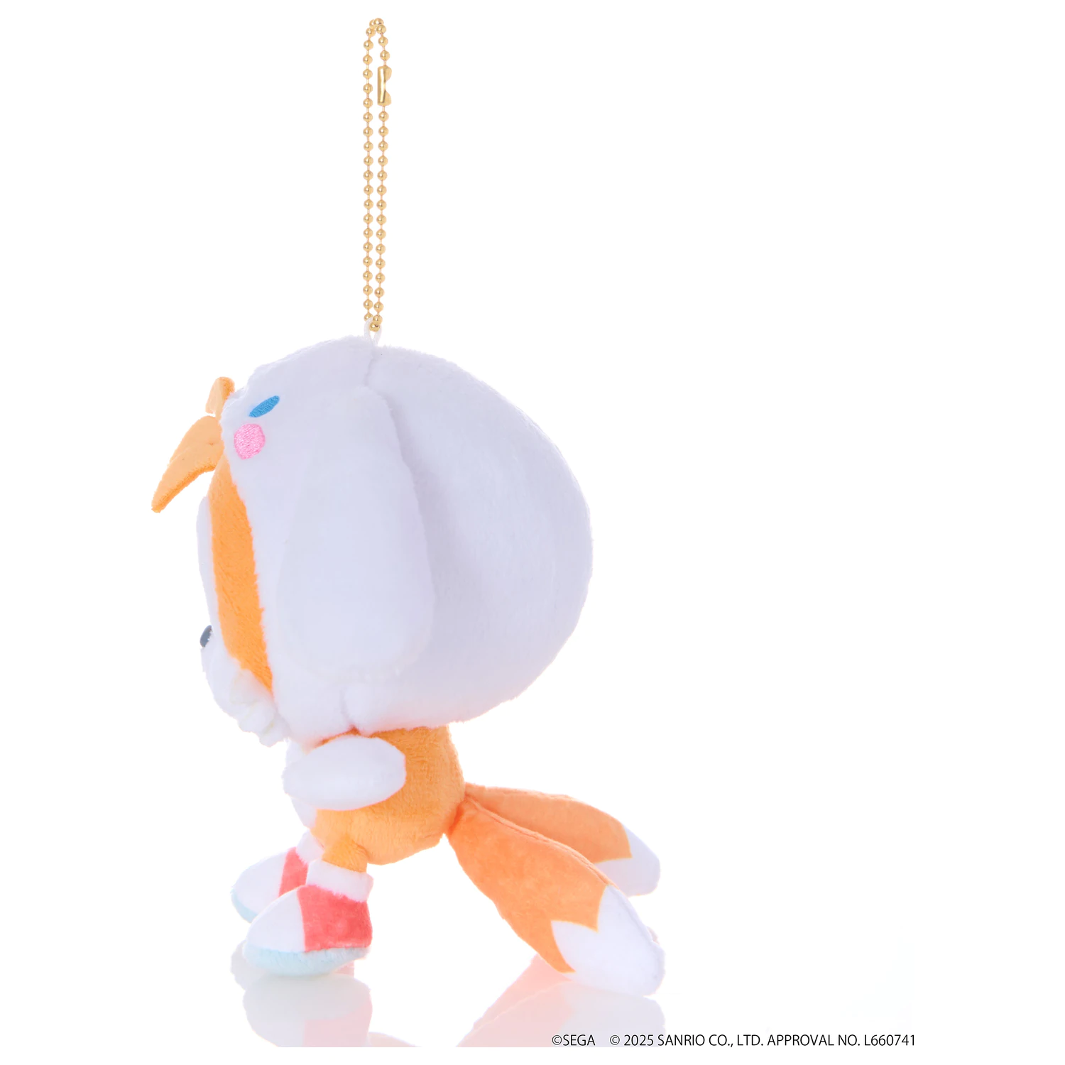 SONIC & FRIENDS x SANRIO Tails x Cinnamoroll Maskottchen Plüsch 8 cm Produktfoto