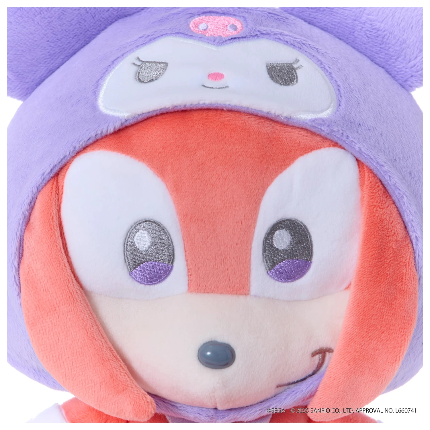 SONIC & FRIENDS X SANRIO Knuckles X Kuromi Plüsch 24cm Produktfoto