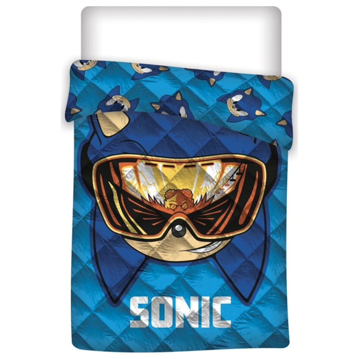 Sonic Glasses gesteppter Bettüberwurf, Bettdecke 140x200cm Produktfoto