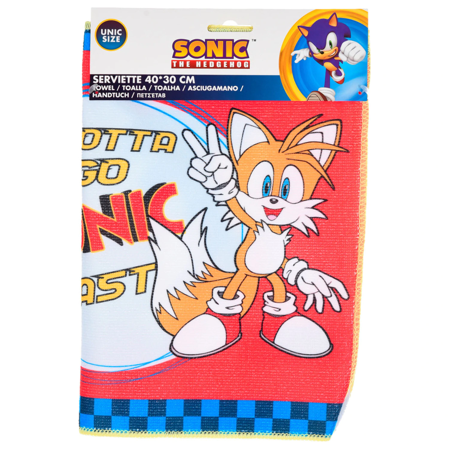 Sonic Gotta Go Handtuch, Gesichtshandtuch, Handtuch Produktfoto