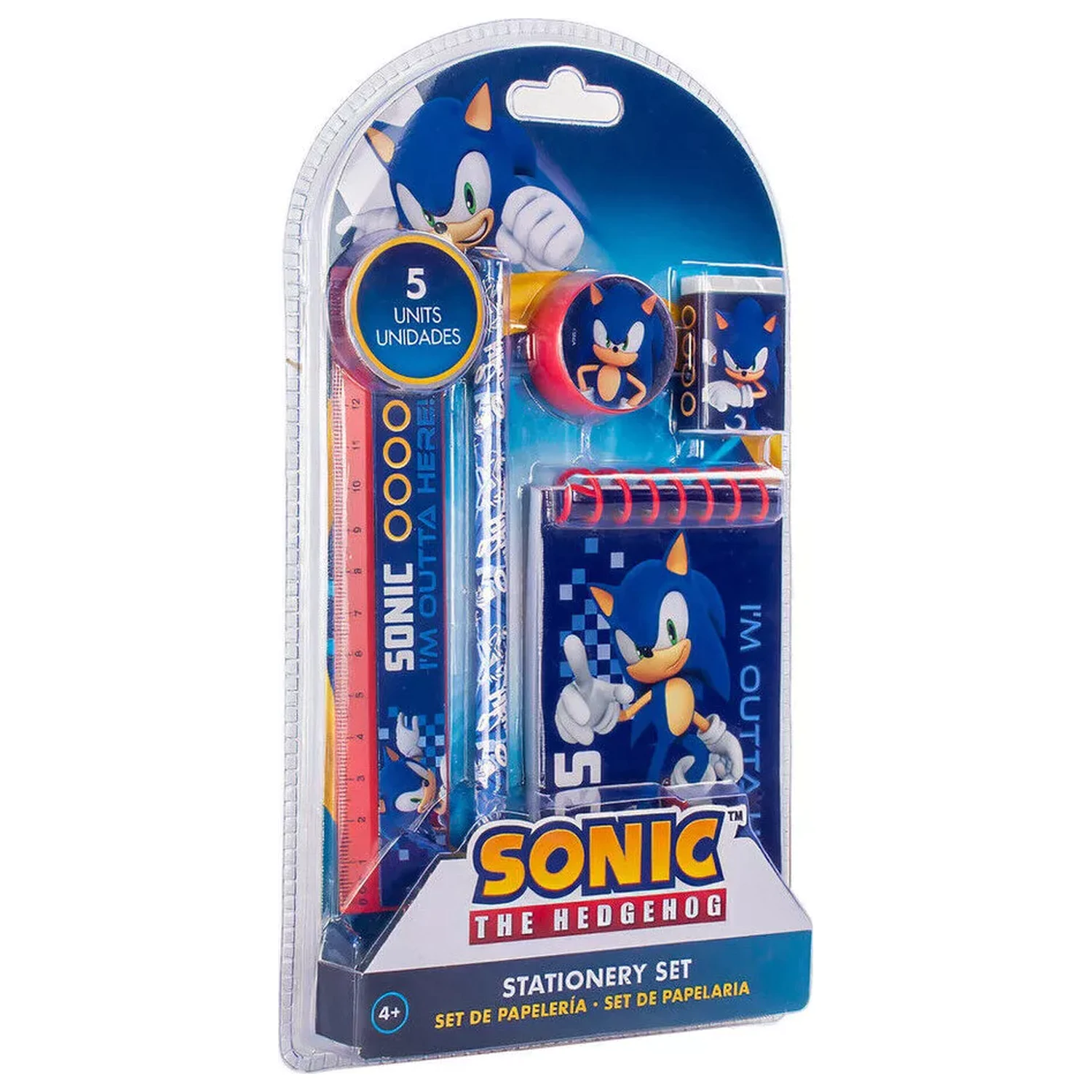 Sonic Outta Here Schreibwaren-Set 5-teilig Produktfoto