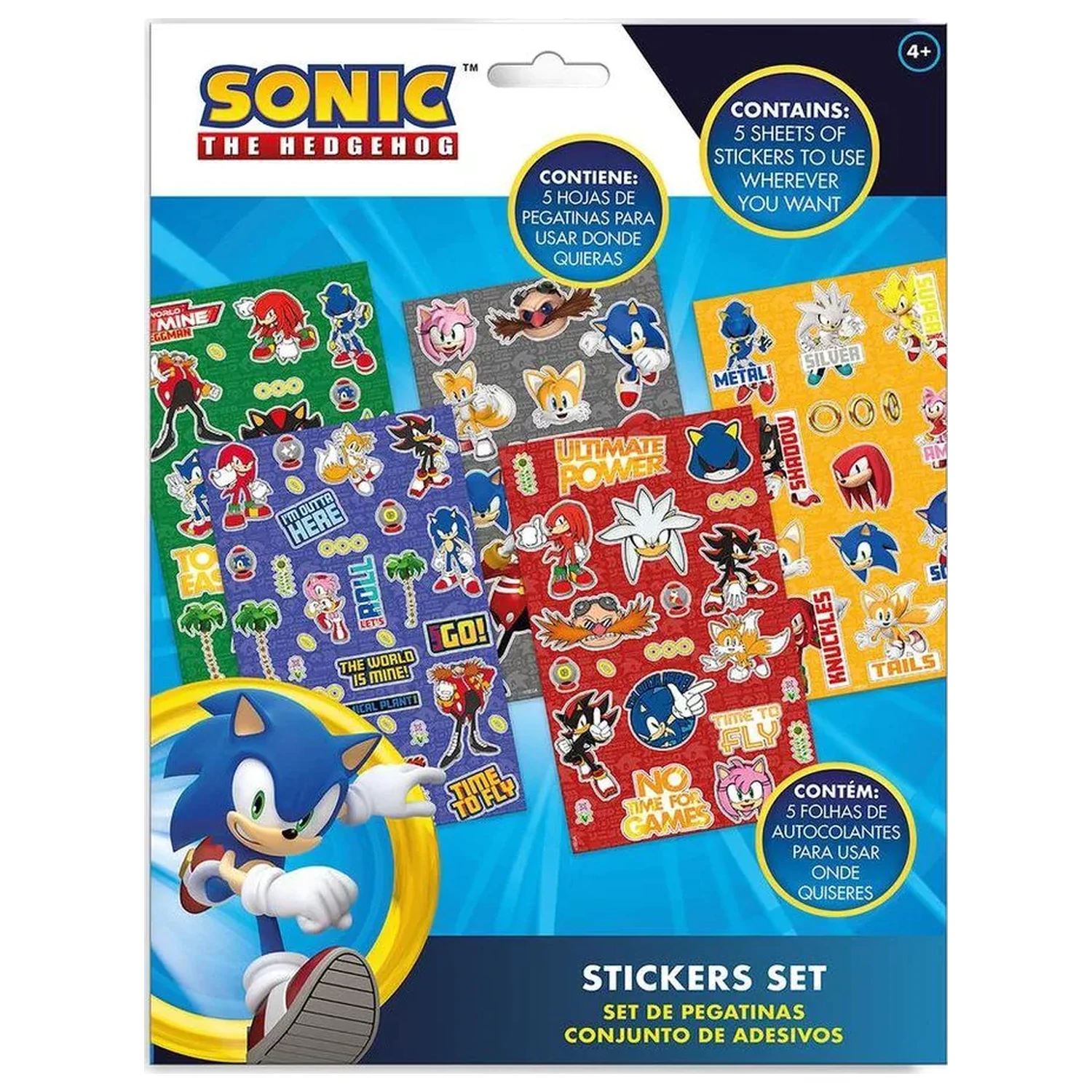 Sonic Outta Here Stickerbogen 5er-Set Produktfoto