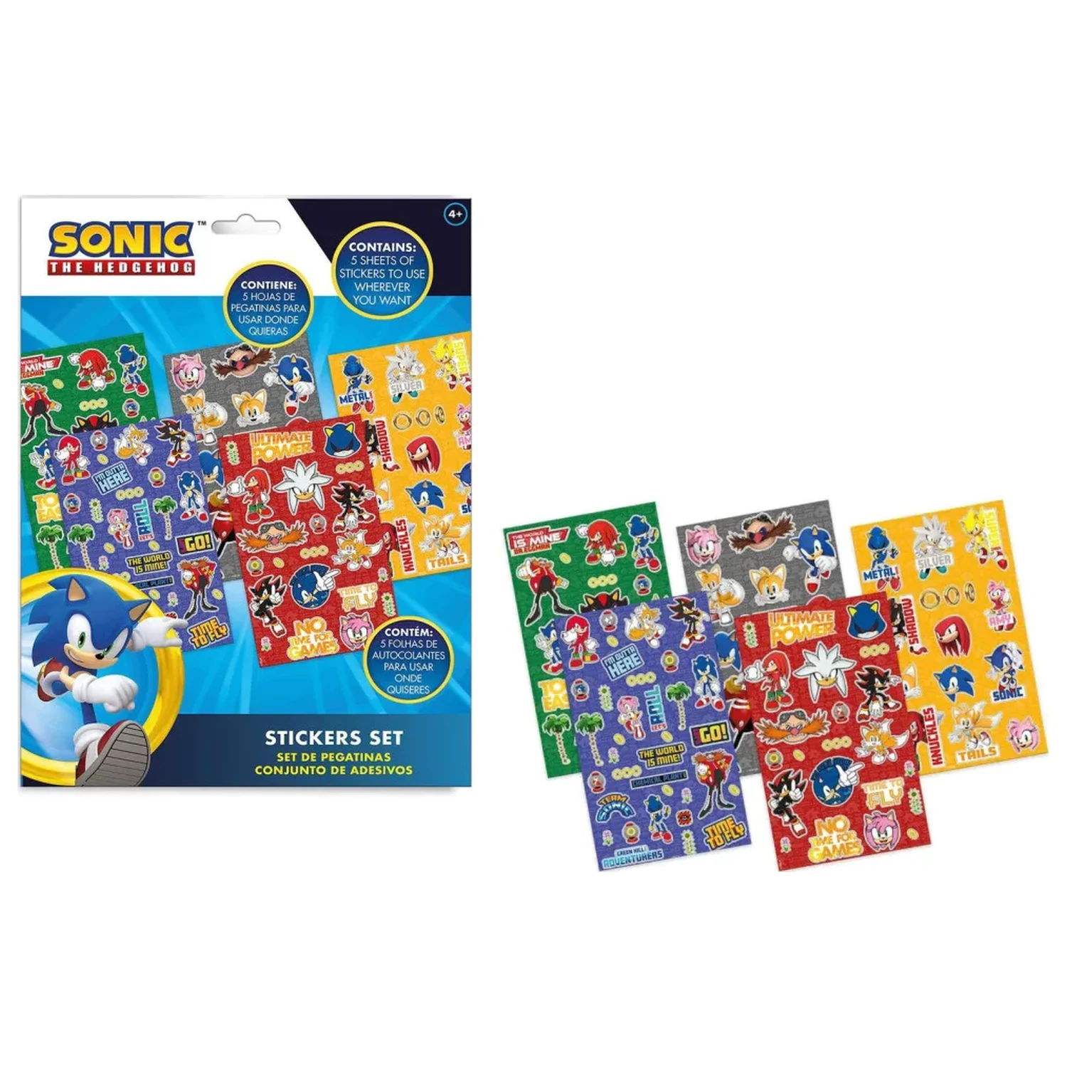 Sonic Outta Here Stickerbogen 5er-Set Produktfoto