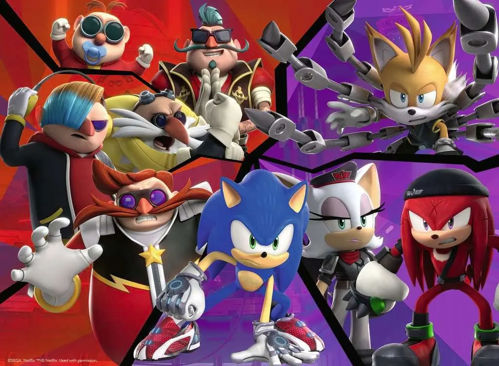 Sonic Prime Kinderpuzzle XXL Nichts kann Sonic aufhalten (100 Teile) Produktfoto