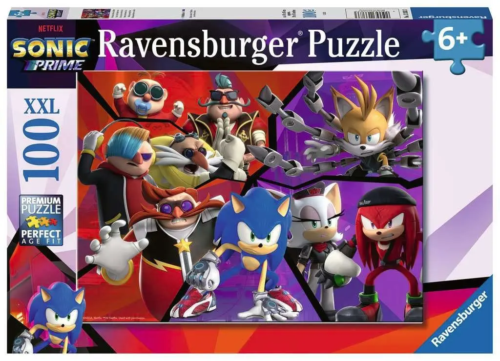 Sonic Prime Kinderpuzzle XXL Nichts kann Sonic aufhalten (100 Teile) Produktfoto