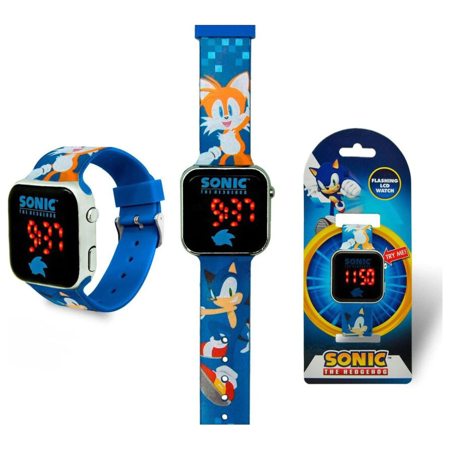 Sonic Prime digitale LED-Armbanduhr Produktfoto
