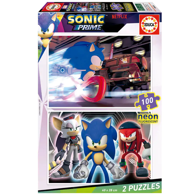 Sonic Prime Neon Puzzle 2x100St termékfotó