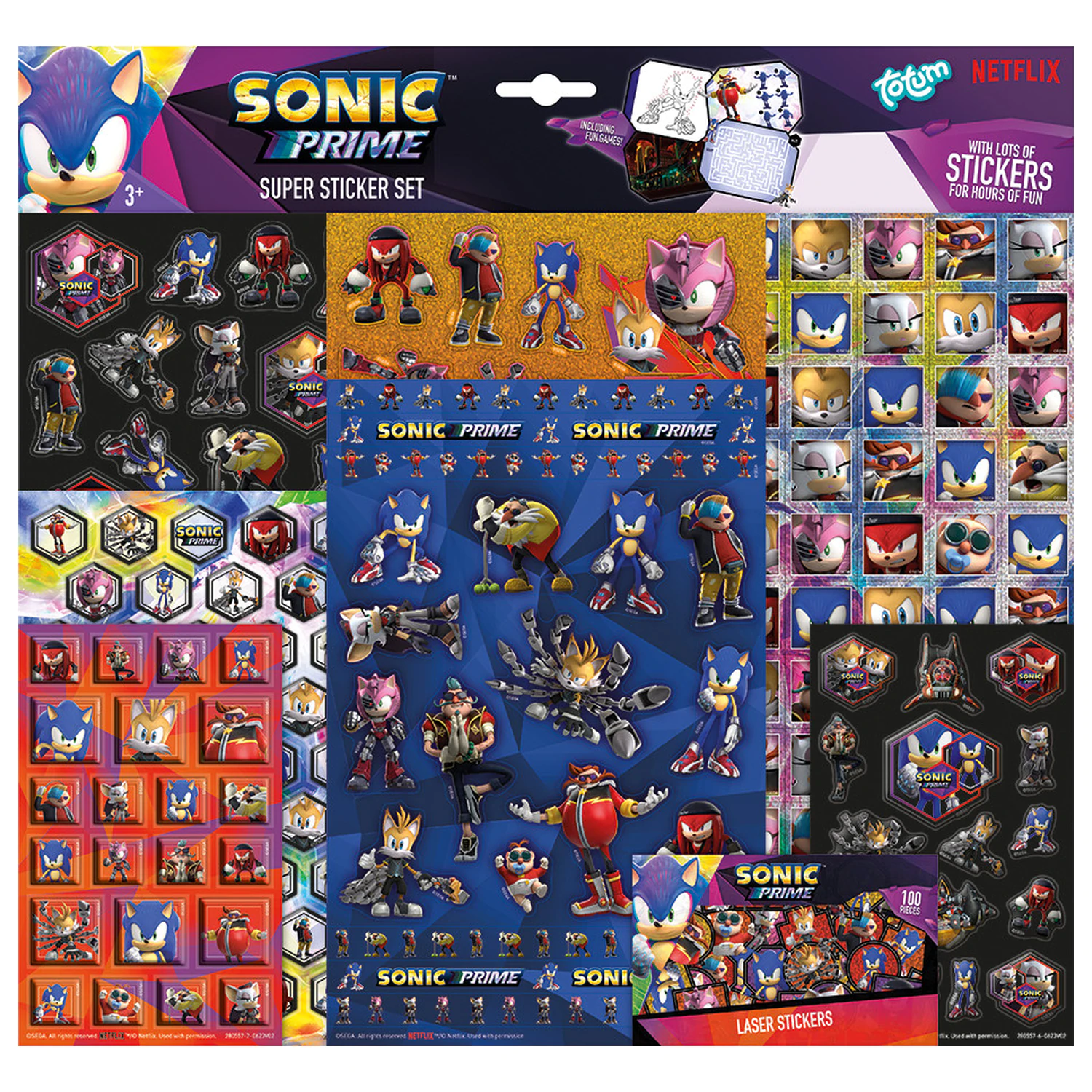 Sonic Prime Super Sticker Set mit Spielzeug Produktfoto